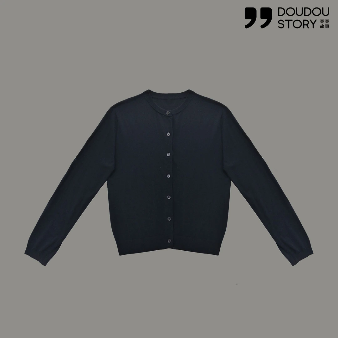 HALUNGLE/海伦格丽  S6157  时尚披肩气质针织圆领开衫+披肩dy