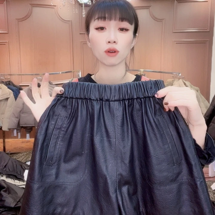 90……110斤皮短裤，