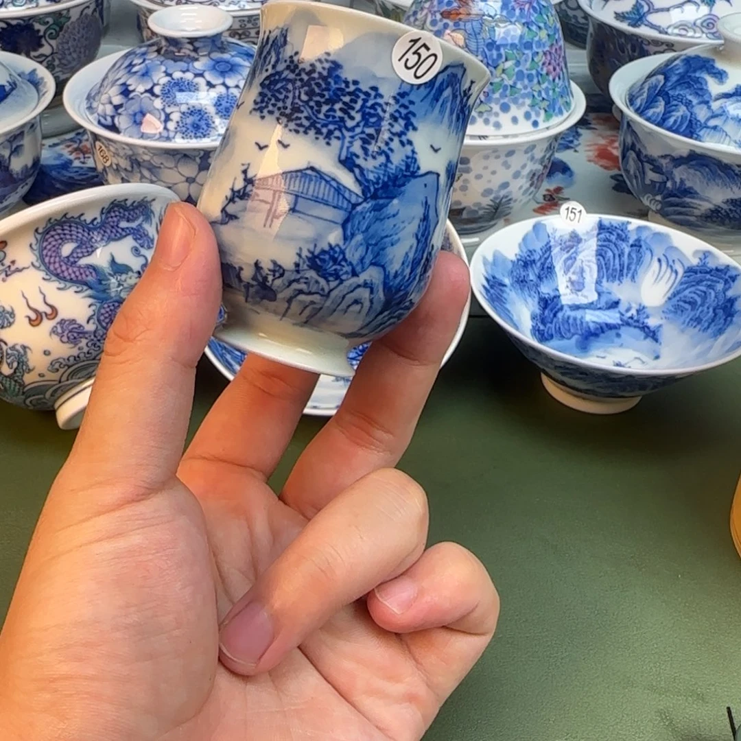 彦祖纯手工手绘茶具150