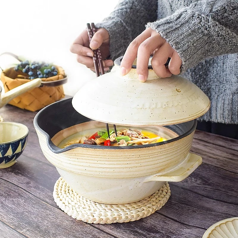 顺丰包邮日本独步炎白色土锅白釉土锅炖肉煲汤米饭煲仔饭手工砂锅