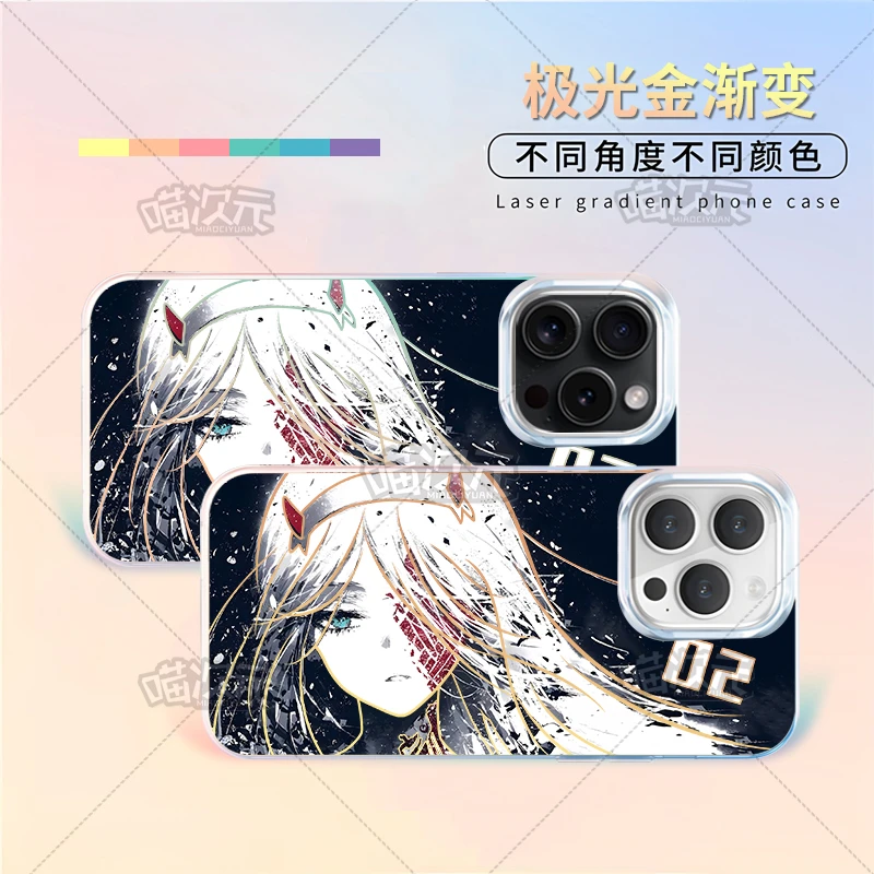 02适用苹果华为vivo一加oppoiPhone小米二次元极光优质材质手机壳