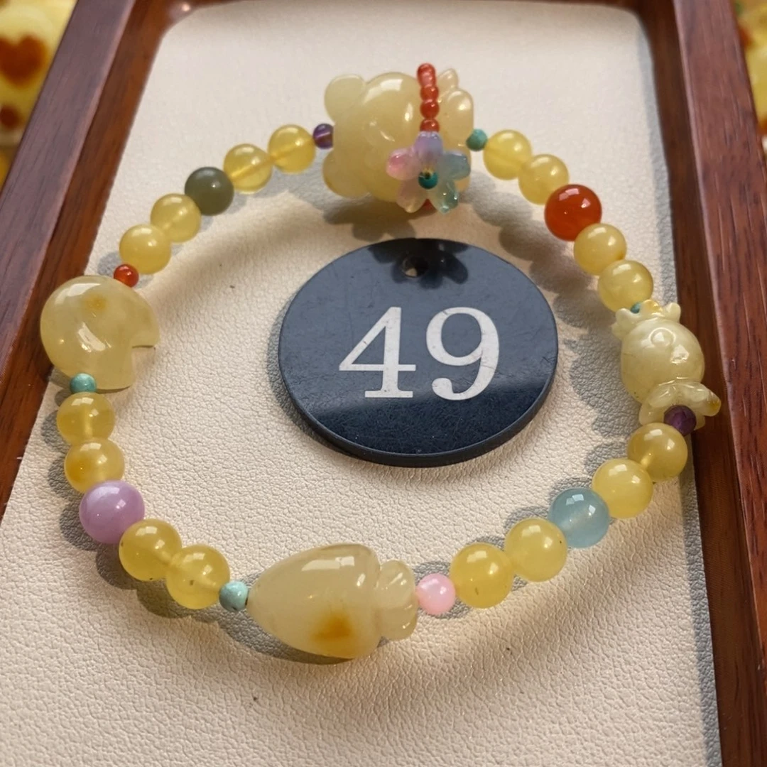 琥珀颈饰未镶嵌手链