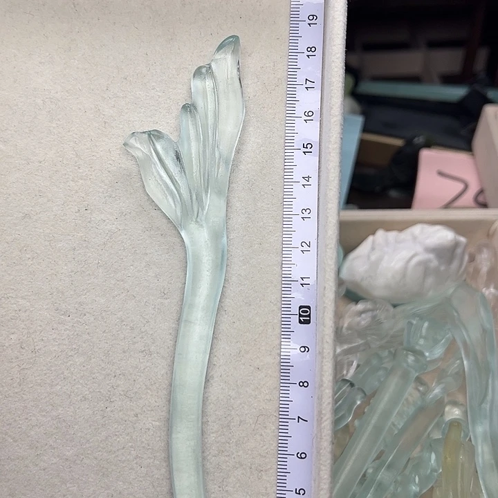 蛇纹石玉未镶嵌发簪鱼尾