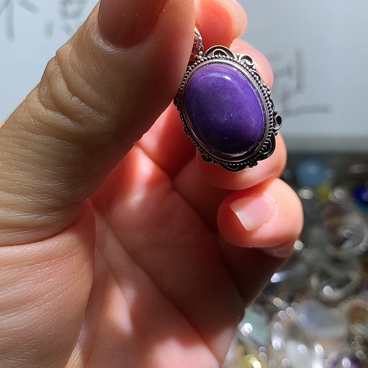 水晶戒指银S925镶嵌水晶