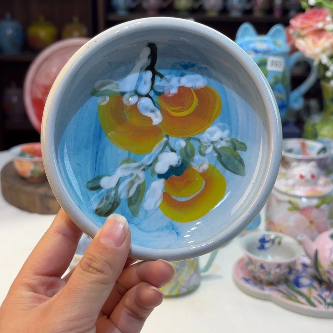 景德镇手绘高温釉下彩陶瓷茶具