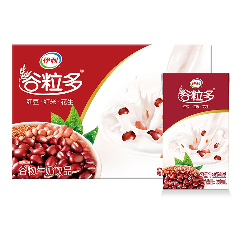 伊利【1月产】谷粒多牛奶250ml*24盒红谷学生早餐整箱批发