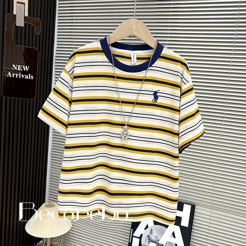 110-180【淏妈原创】青少年2025中大童短袖t恤男童夏装上衣儿童潮牌