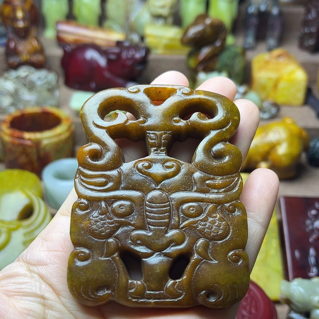 白玉菩提吊坠53。。