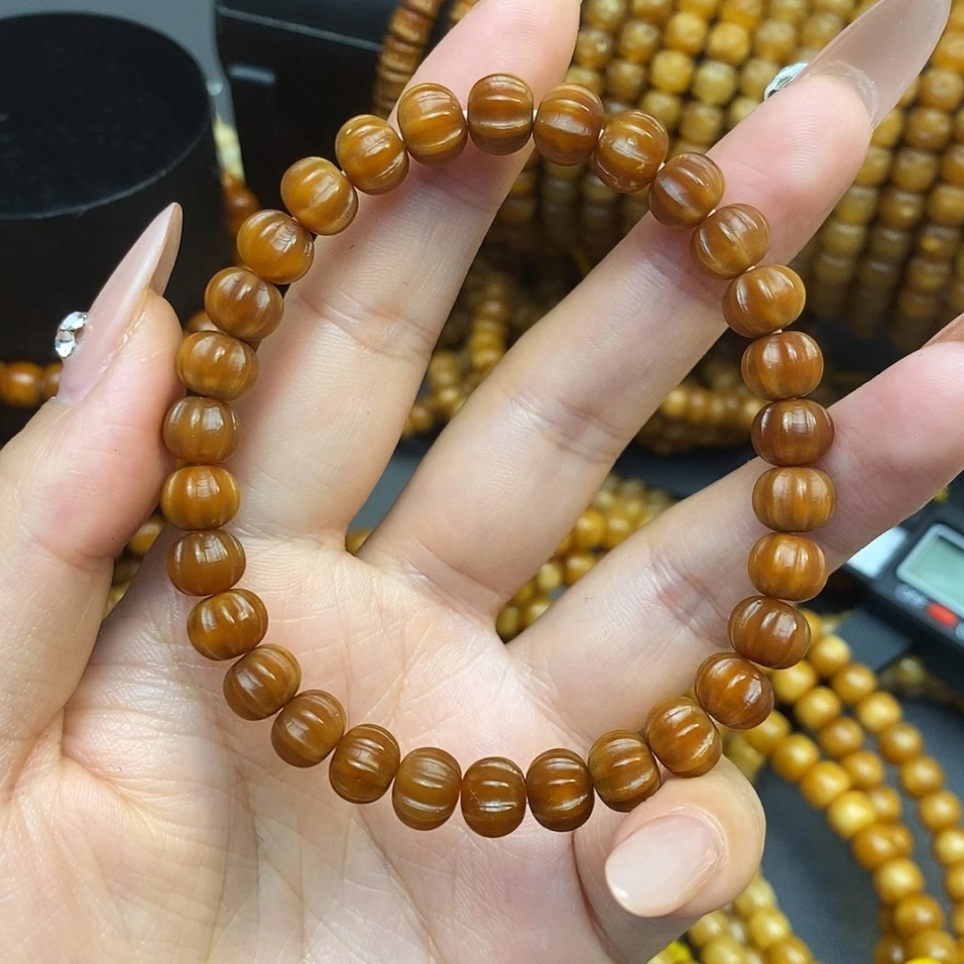 龙眼菩提手串星*龙脊菩提全透南瓜单圈卡8➕