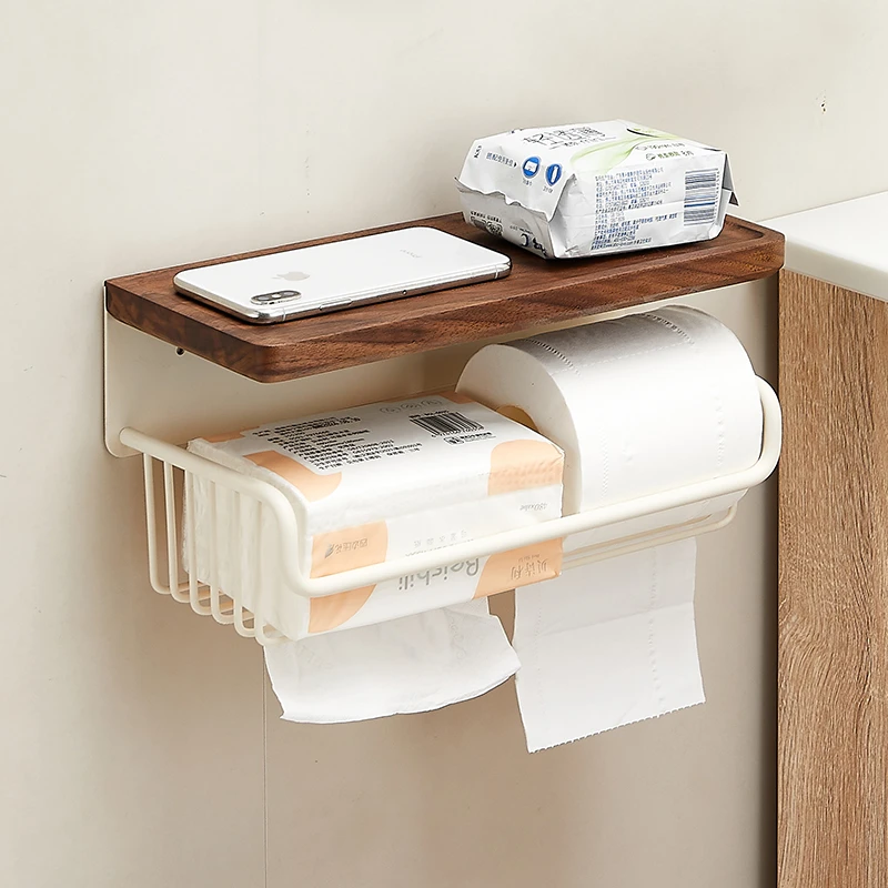 胡桃木卫生间厕纸盒厕所纸巾架卫生纸抽卷纸收纳卫生间纸巾置物架