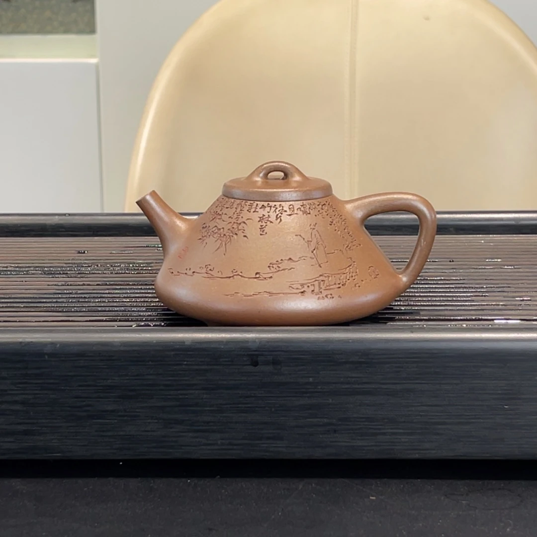 ****斗茶壶紫砂子冶石瓢全手工
