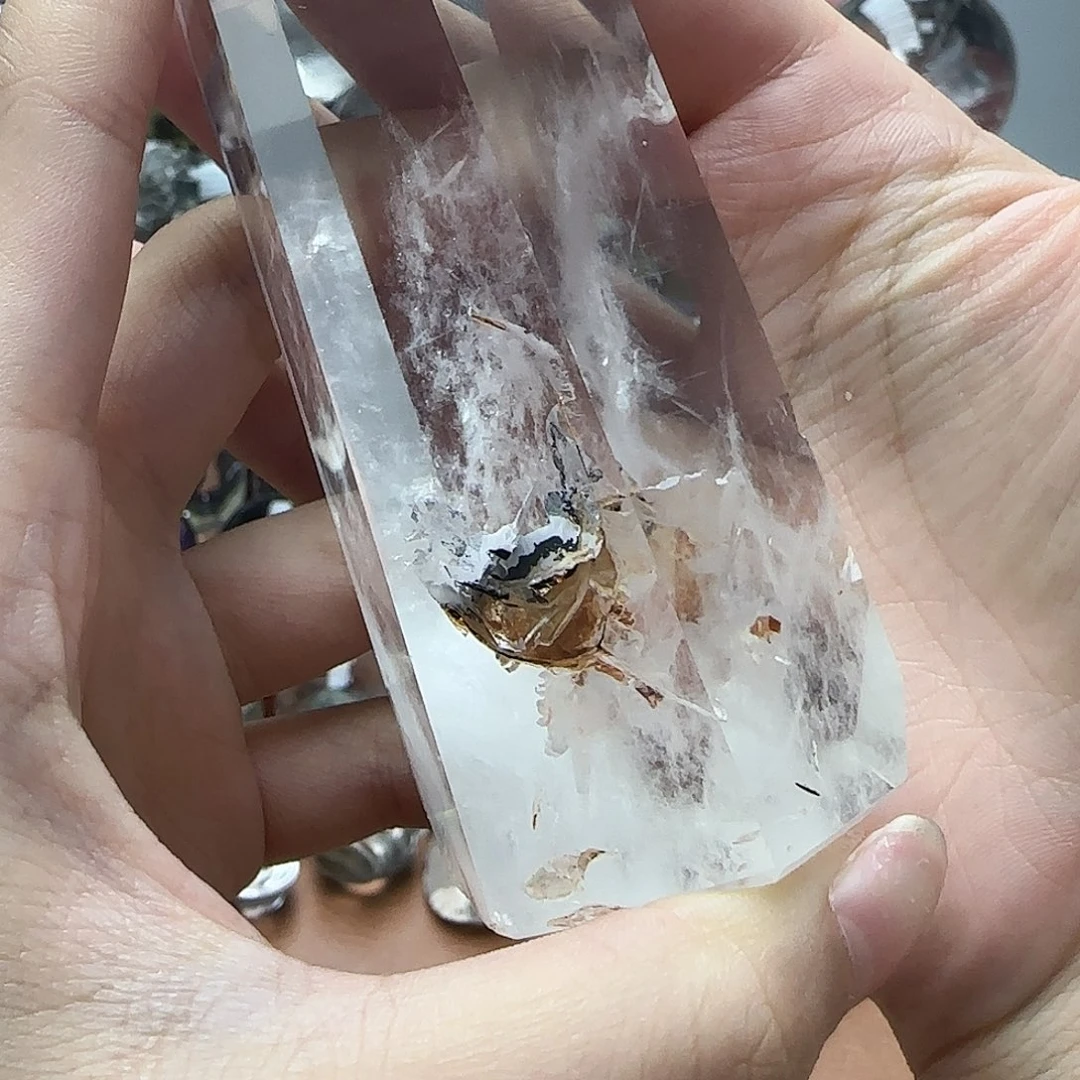 未镶嵌摆件水晶雷*b416