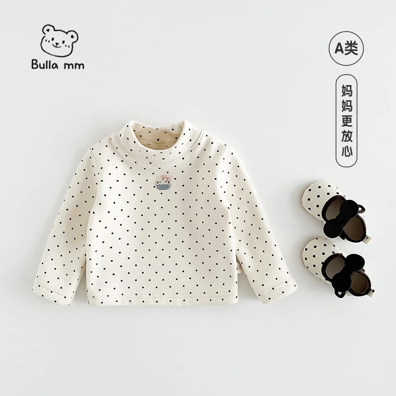 【加绒】叭啦妈咪儿童加绒打底衫2025秋新款女童洋气上衣HLM5061