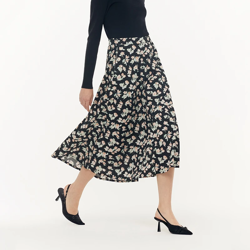 【一秒入夏】歌莉娅春季针织印花半裙1E2C2D370欧若智性风