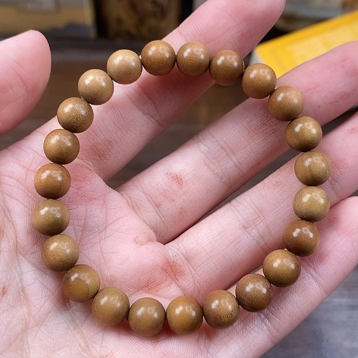 檀香木手串/手链0.8×23顺纹黑肉