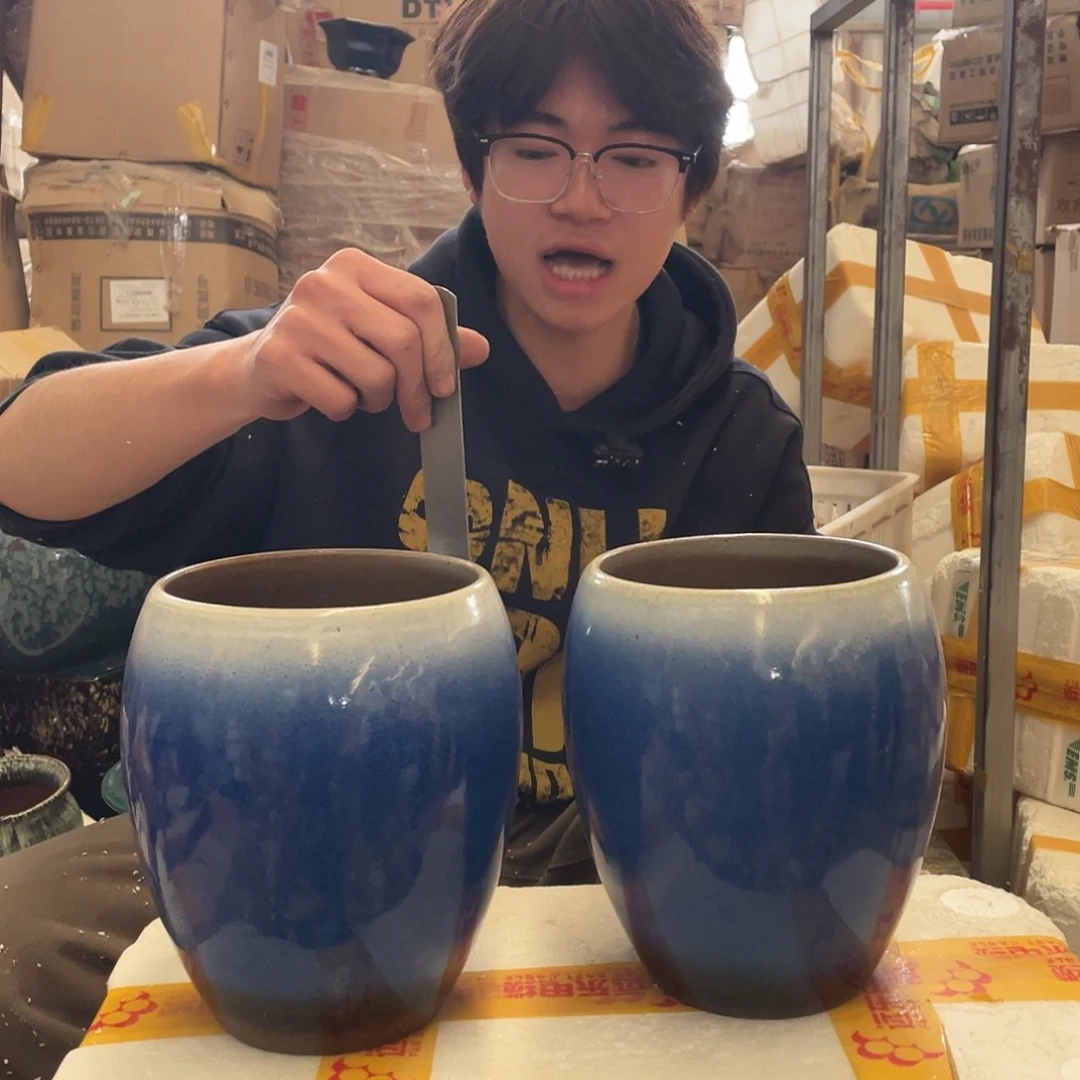 红陶宜兴紫砂花盆