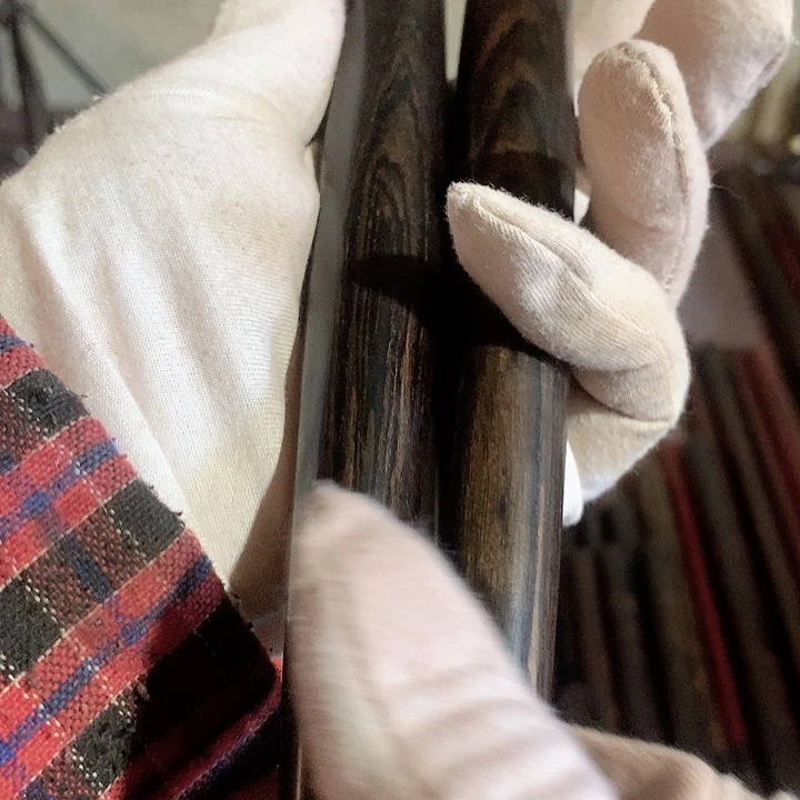 东非黑黄檀（紫光檀）王*紫光檀木面棍