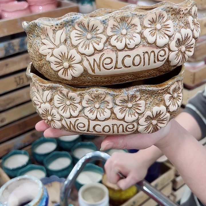 有孔.凑满10元发货多肉陶瓷花盆！