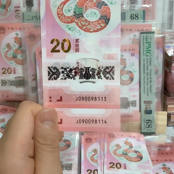 塑料小蛇钞号码090098113/114