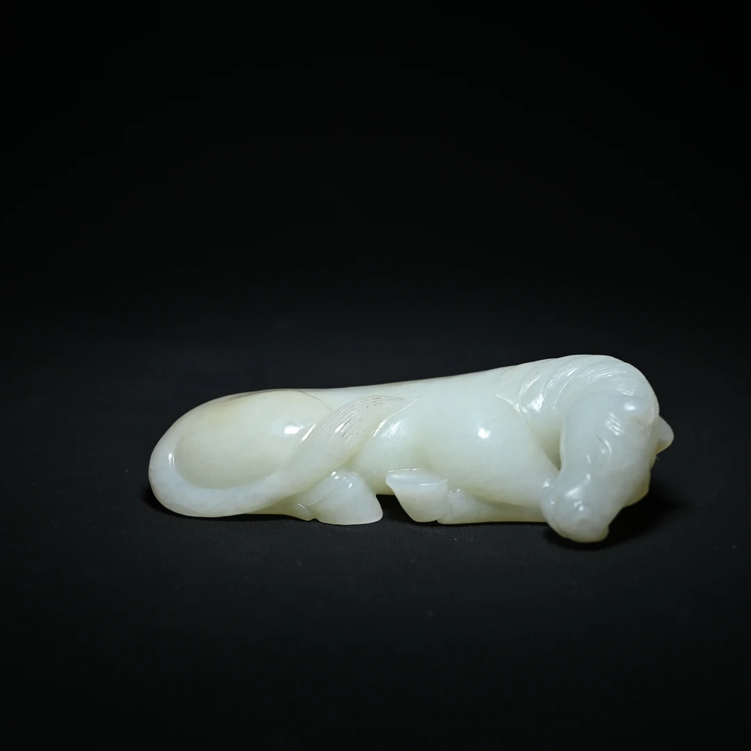 清代趴卧玉马/XW.2837506/集萃斋