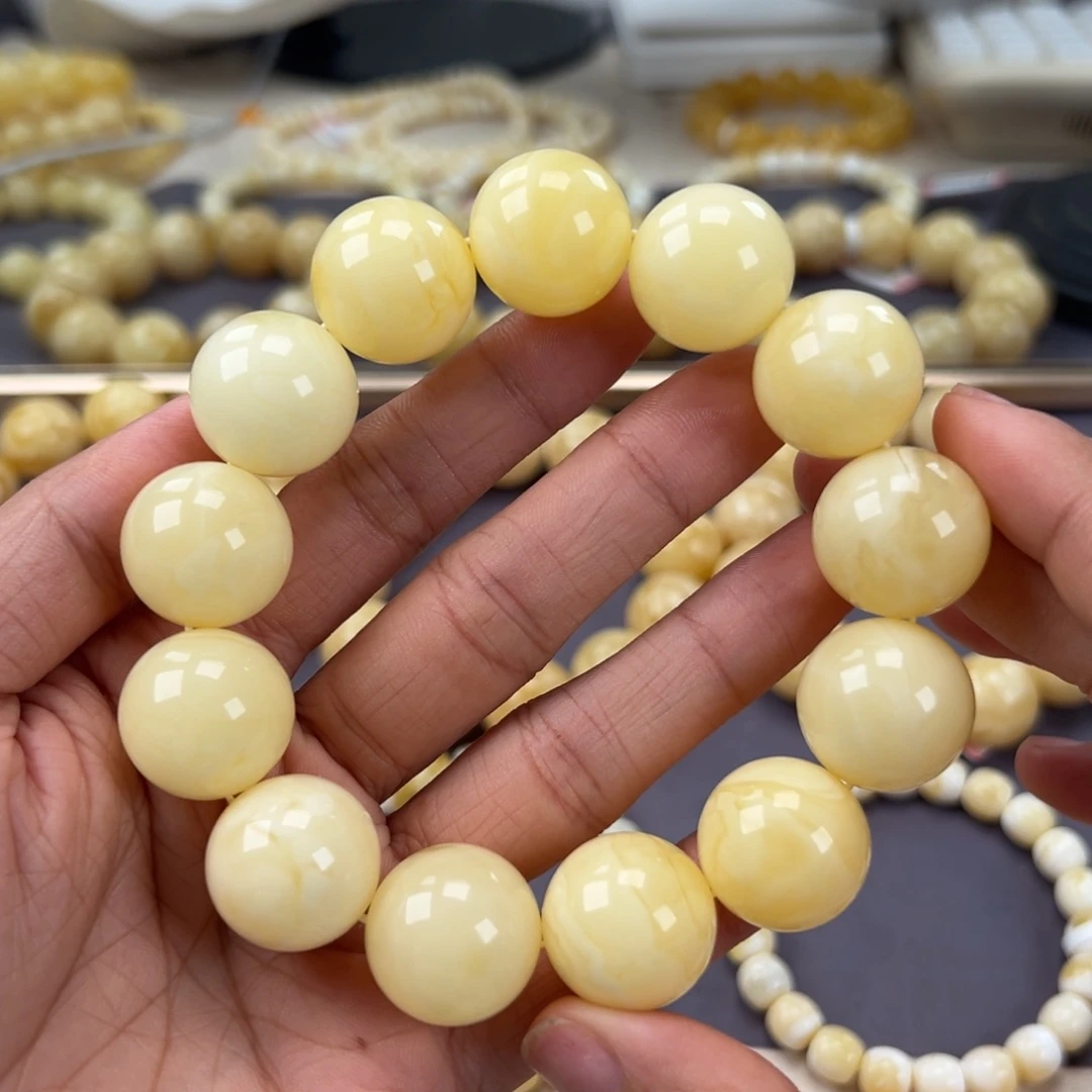 未镶嵌琥珀手链最**朗51.5手串