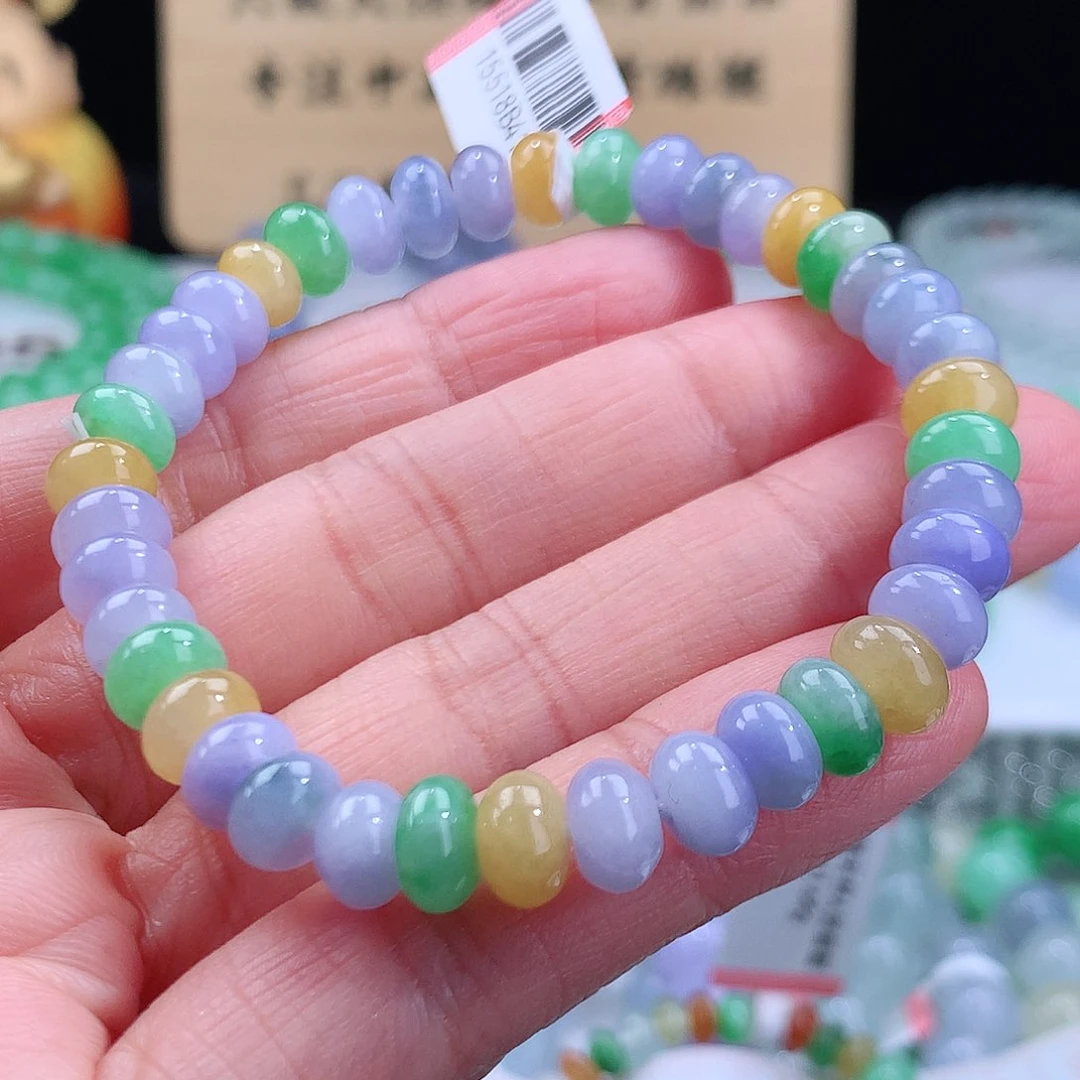 翡翠手链未镶嵌卡7mm