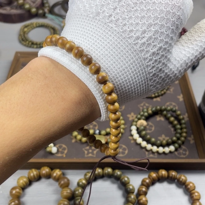 维腊木（绿檀）手串/手链8mm单圈精工无胶无蜡纯天然