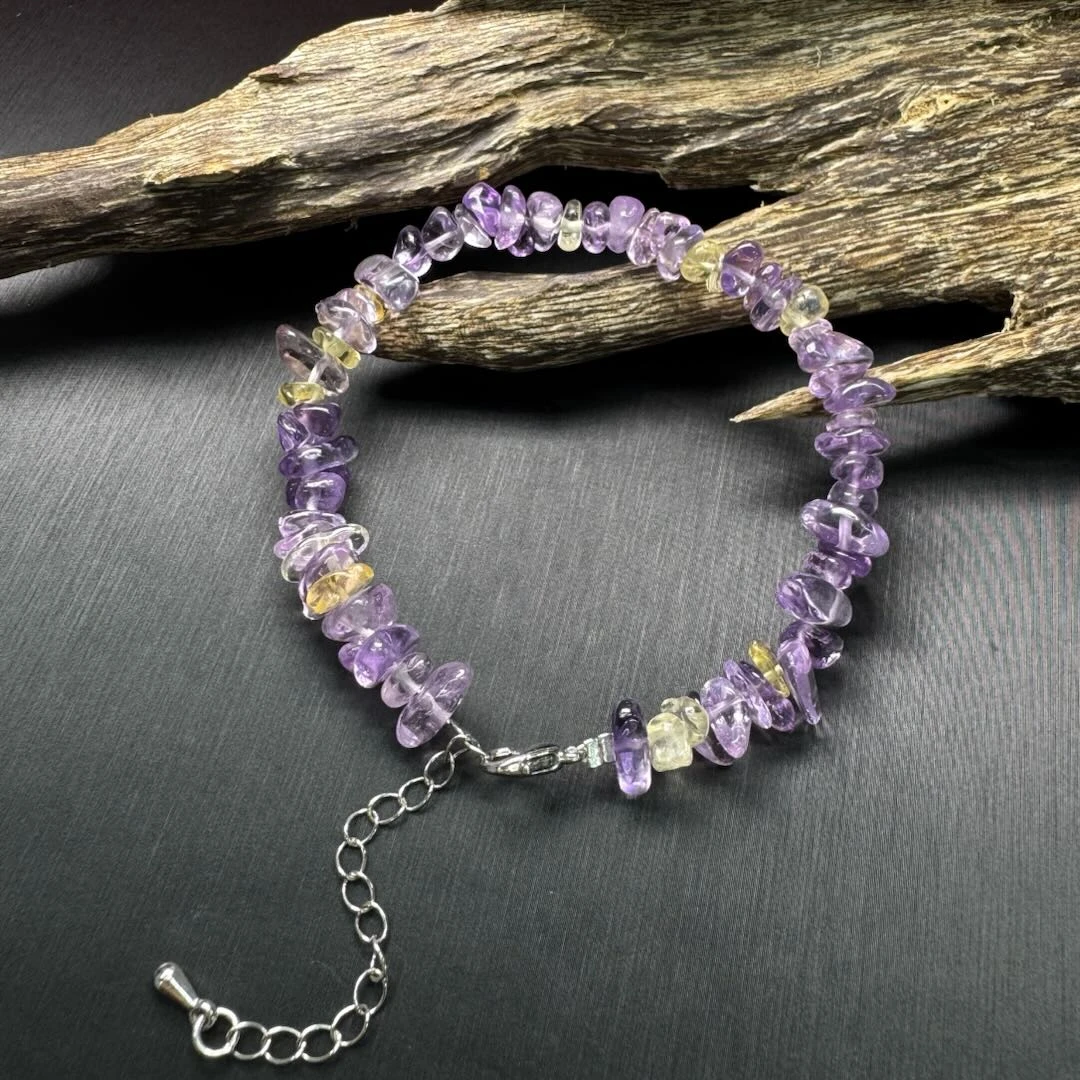 【大白珠宝】紫水晶随形手链13-OL01X12【多样性发一件】