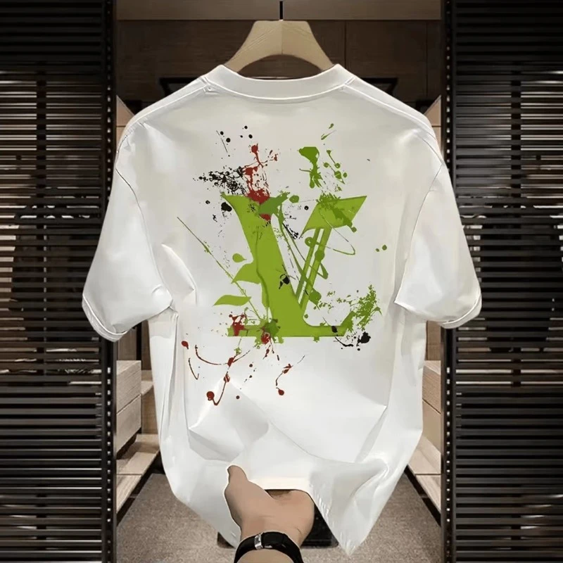 2025新款爆款夏季纯棉个性化印花短袖t恤潮流时尚百搭ins半袖上衣