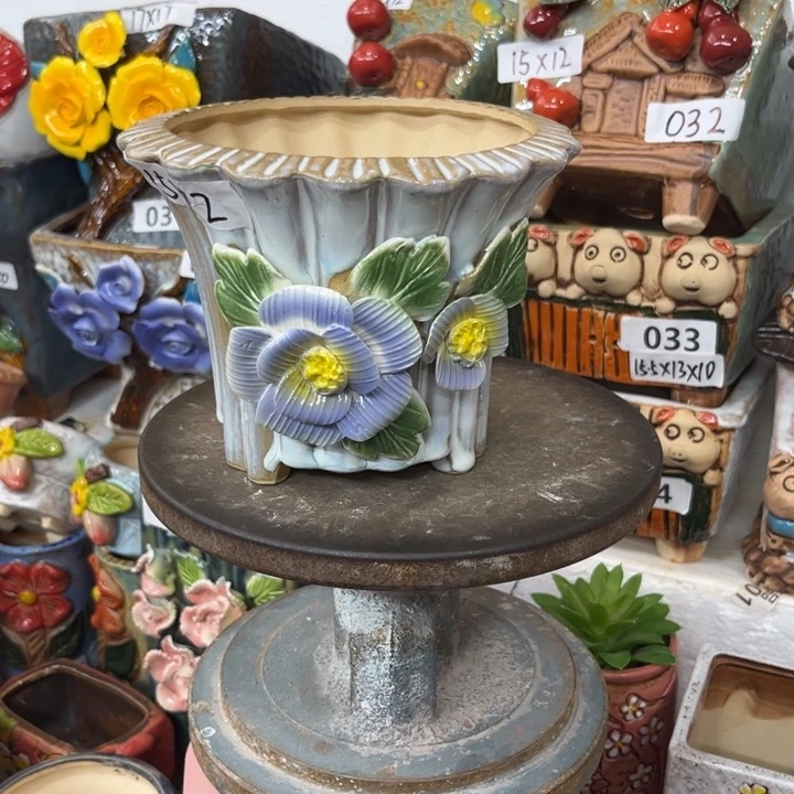 紫砂花盆粗陶材质多肉花盆