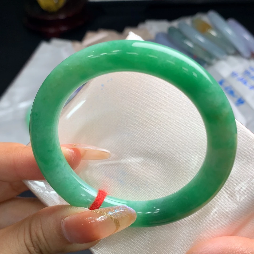 未镶嵌手镯翡翠28号满绿
