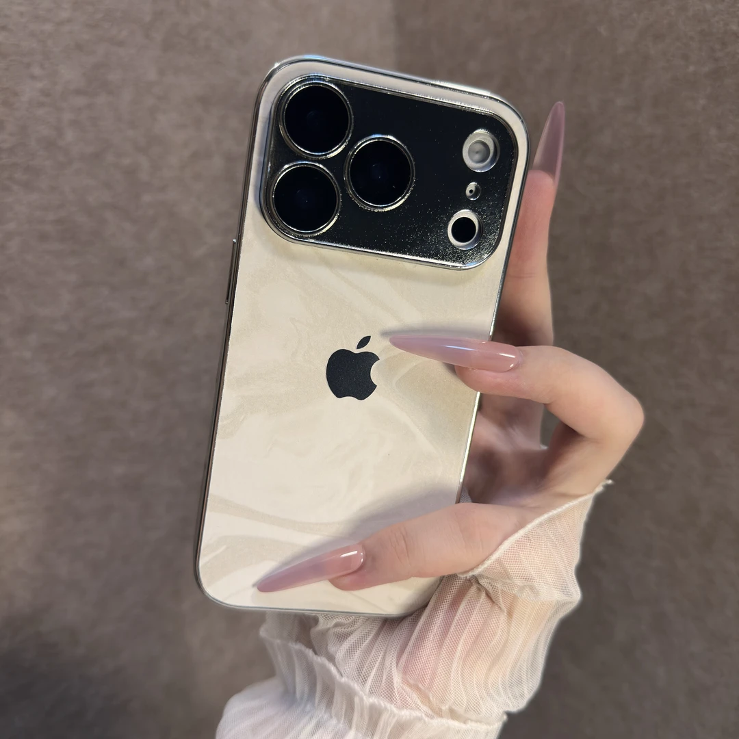 电镀绒布适用苹果17手机壳iPhone16promax小众15全包14女款简约13