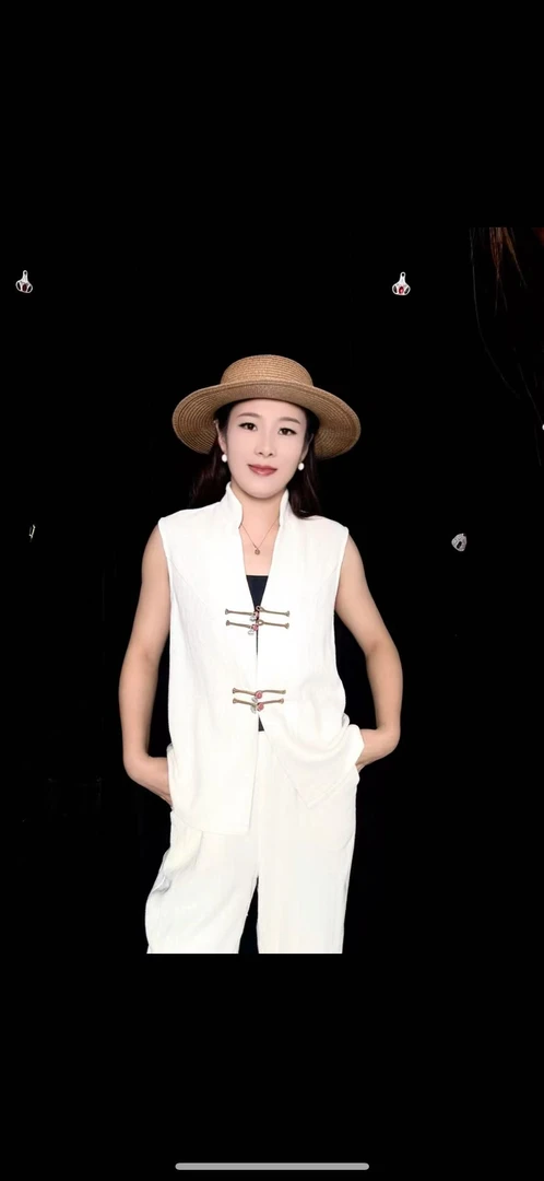 【蓝亚】T001-民族风 麻料套装  蓝亚轻民族风原创设计