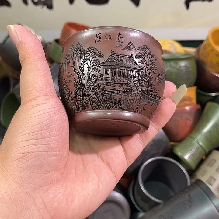 茶杯紫砂全手工紫砂主人杯