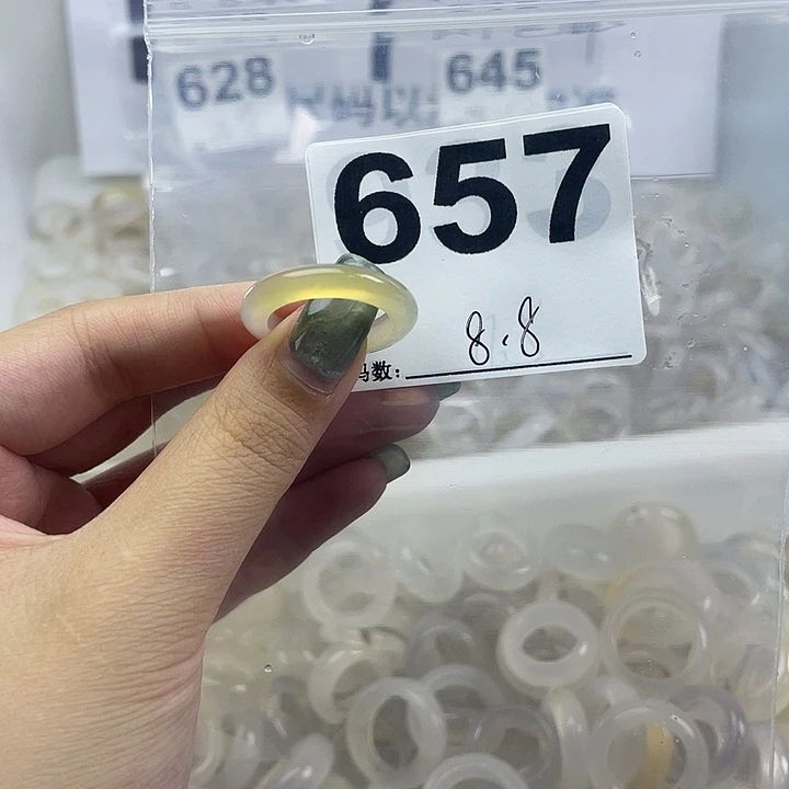 玛瑙/玉髓戒指合金657