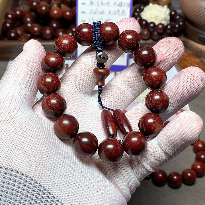 手串/手链小叶紫檀天**角15 15 颗 龙鳞底金星