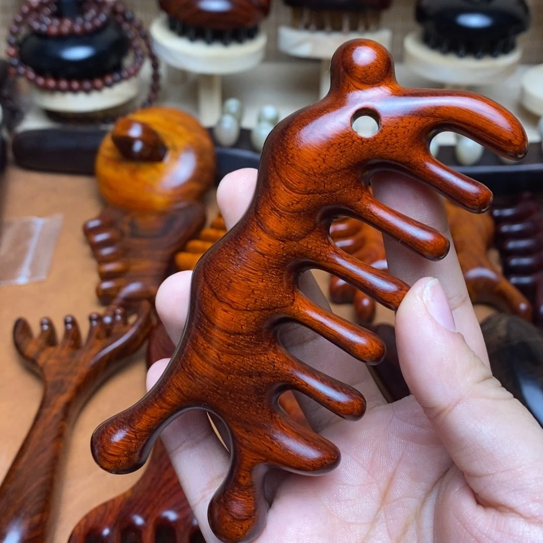 紫檀木特价蜗牛按摩梳