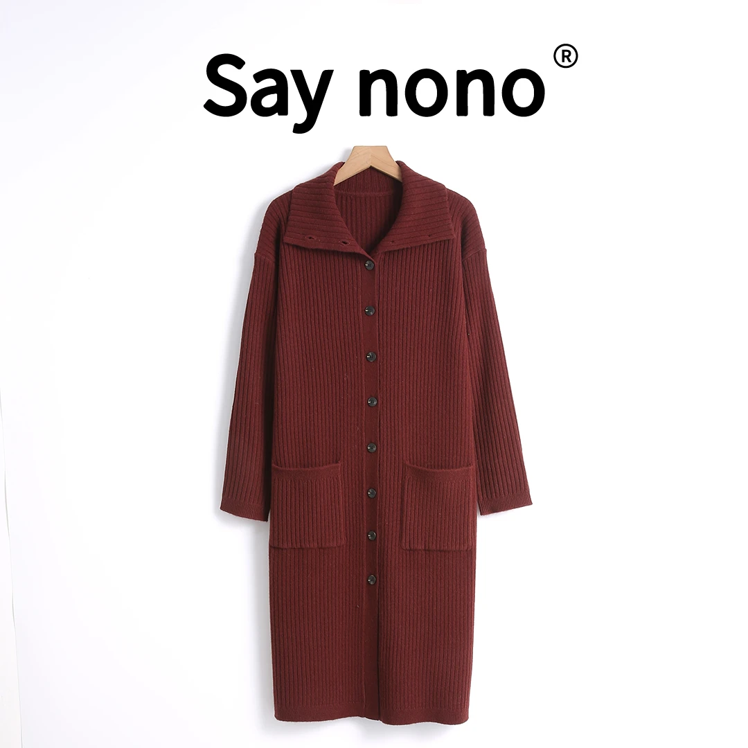 懒猫nono│Saynono 100绵羊毛＿毛呢长款大衣外套 /SY99213