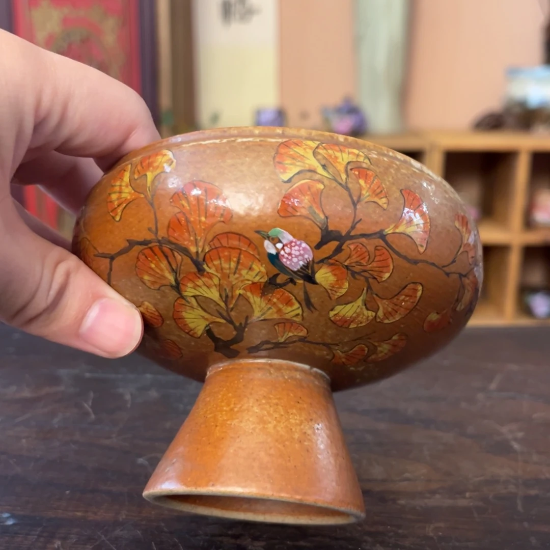 柴烧手工手绘陶瓷