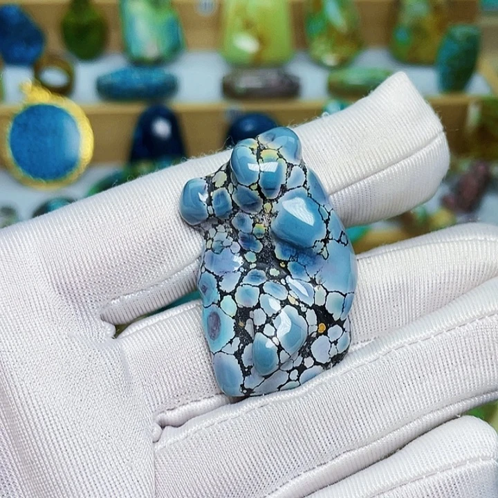 绿松石珠宝奇石未镶嵌