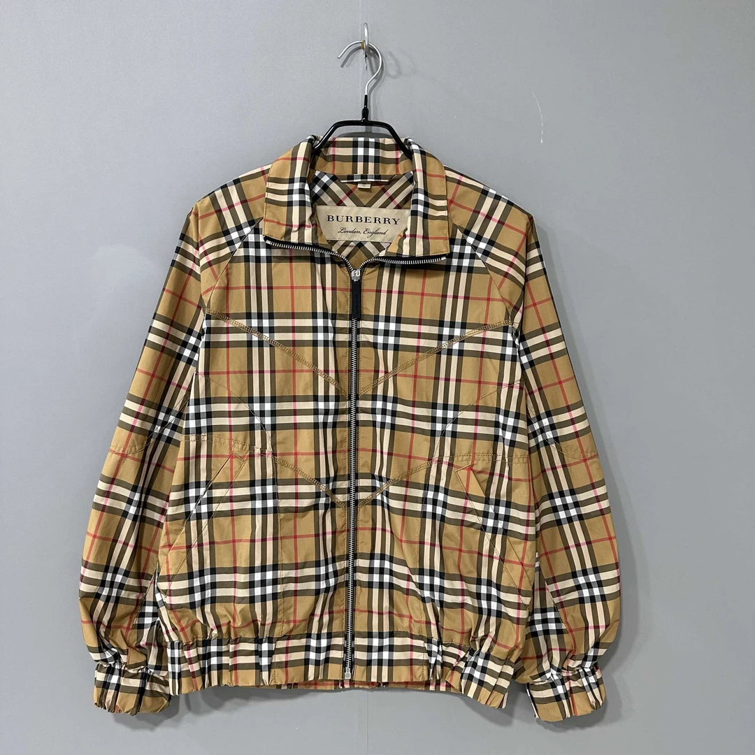 Burberry /博柏利/格纹拉链夹克外套/99新/XS码/61026