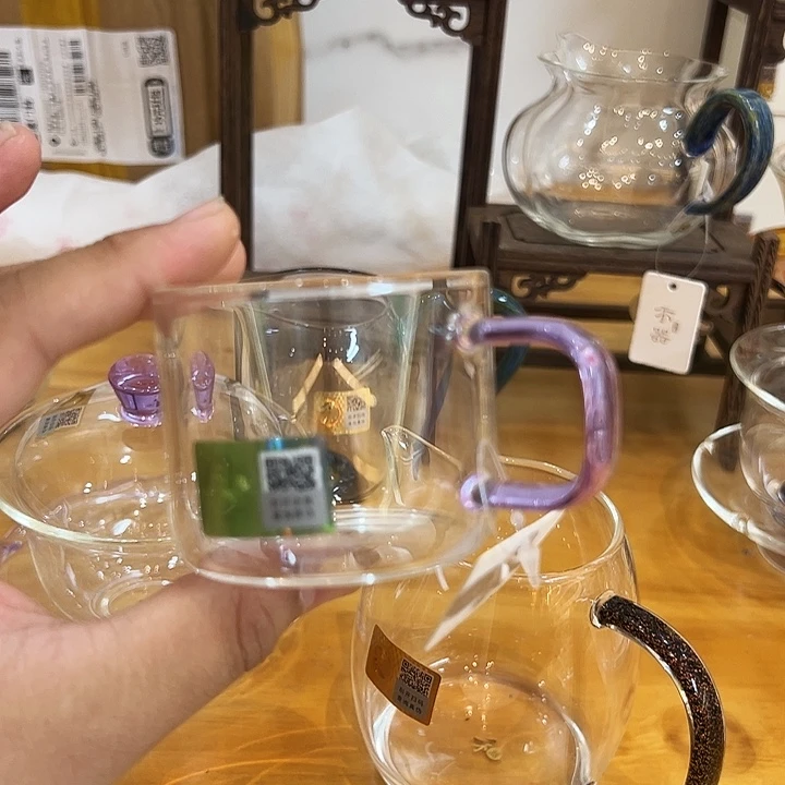 禾器清禾杯浅紫色一对