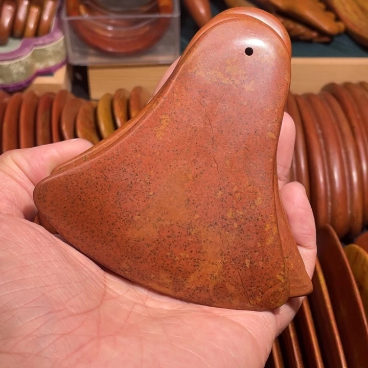 红砭石精品款刮痧锥斧