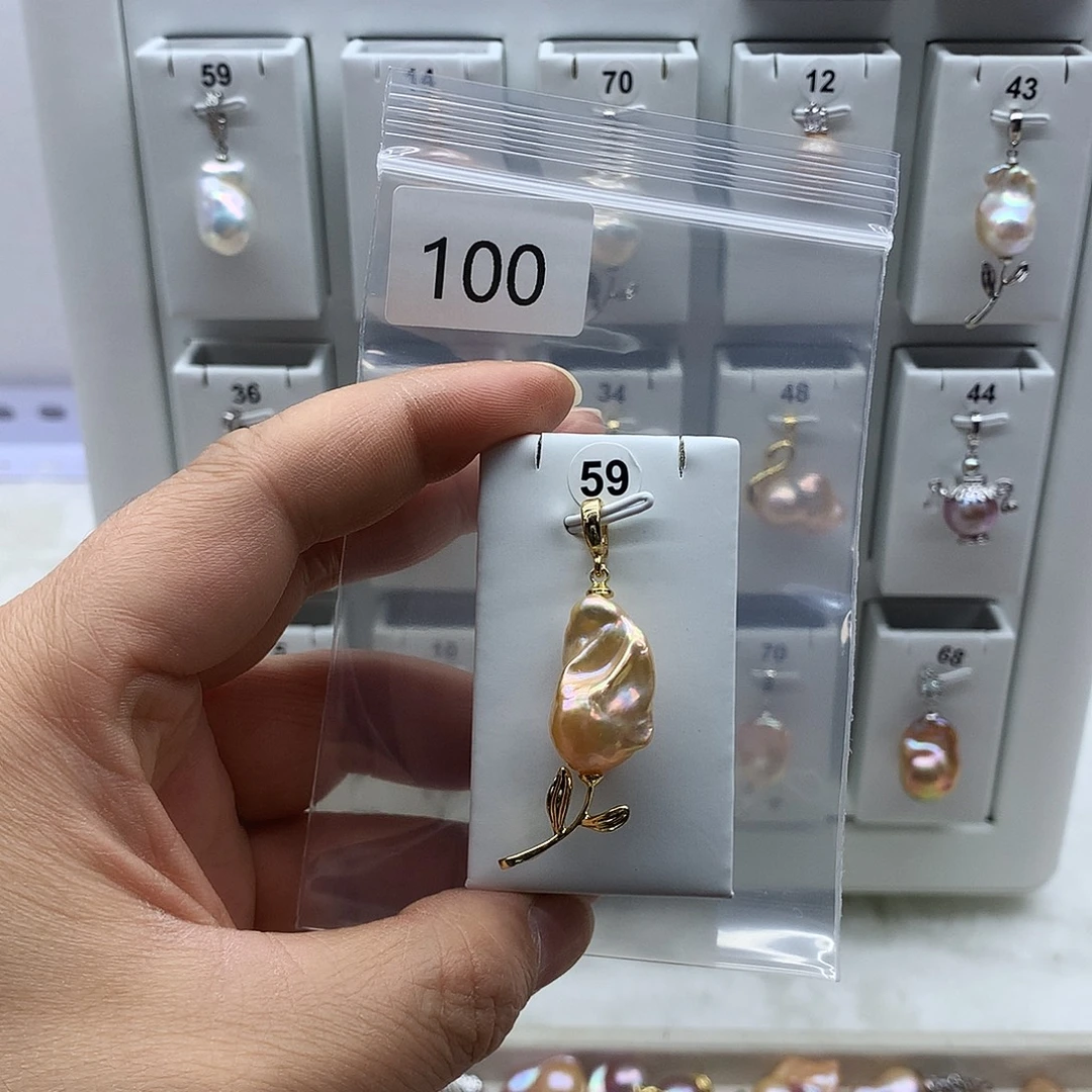 吊坠(不含链)淡水珍珠合金