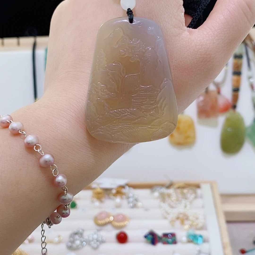 玛瑙/玉髓合金颈饰