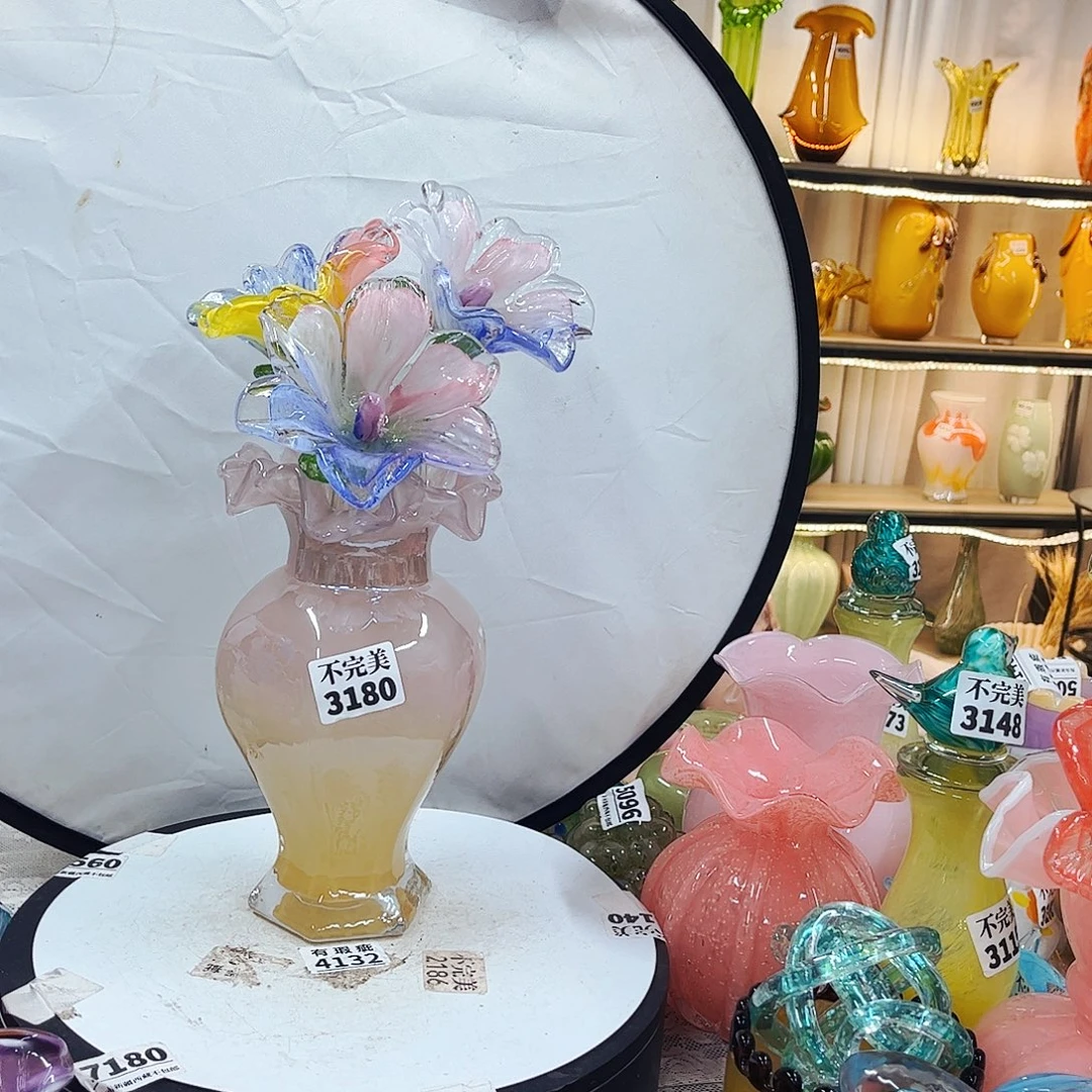 1瓶不完美+3花家悦美居琉璃花瓶