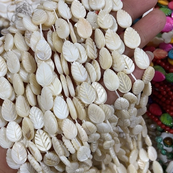 玛瑙/玉髓合金珠宝半成品天然贝壳双面树叶配件