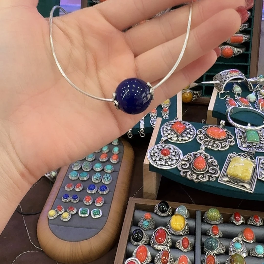 阿***愣石英石非金属小青项链