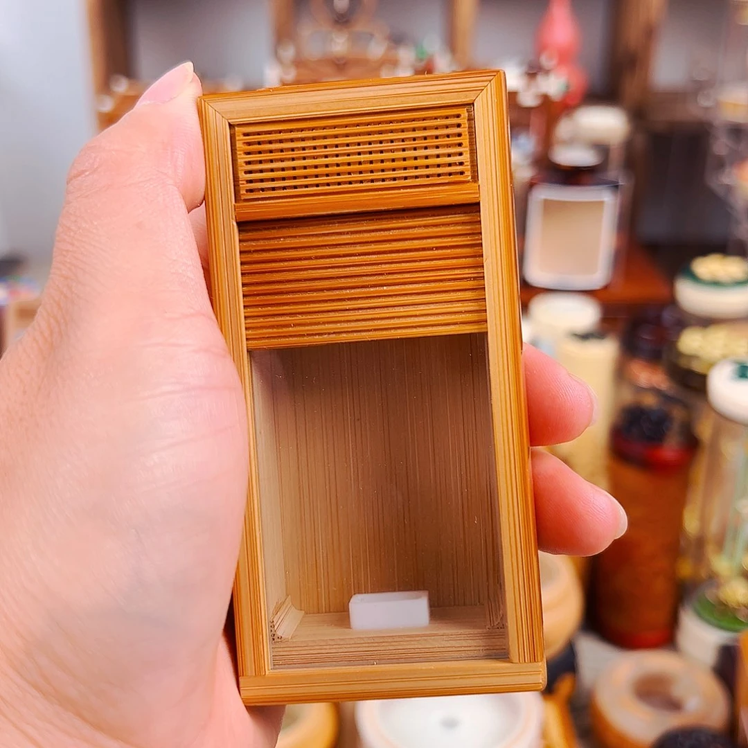 竹福利款老竹单格卷帘门竹林金钟盒➕竹蛉