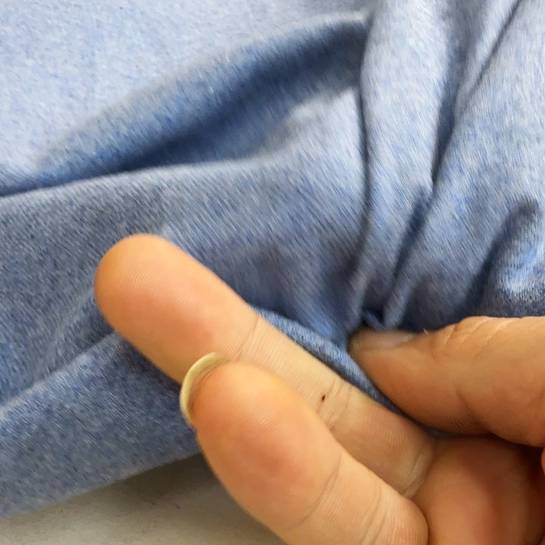 混纺牛仔蓝色进口纯棉磨毛2米